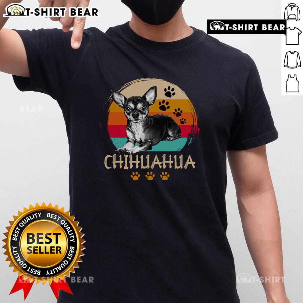 Alt Text: Cute Chihuahua Retro Vintage Dog Appreciation Day T-Shirt featuring a playful chihuahua design in vibrant colors.