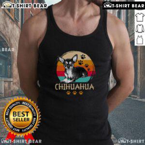Alt Text: Cute Chihuahua retro vintage dog appreciation day tank top design featuring an adorable chihuahua illustration.