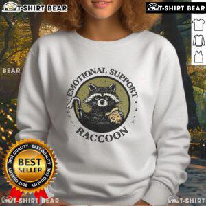 Cozy Good Emotional Support Raccoon sweatshirt featuring a cute raccoon graphic, perfect for animal lovers and comfort seekers.