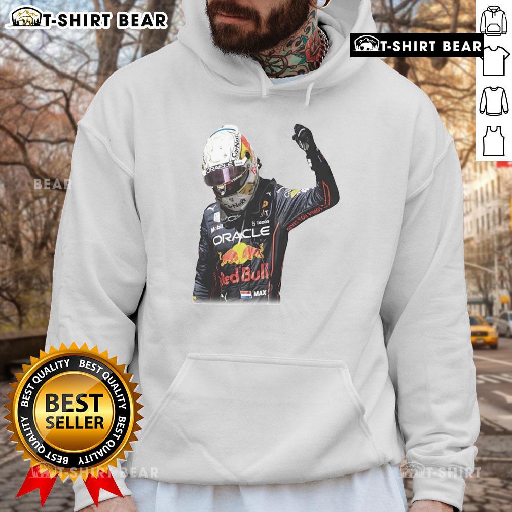 Good Max Verstappen Victory Graphic Hoodie featuring vibrant design celebrating Verstappen's racing achievements.