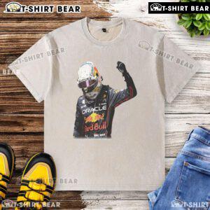 Good Max Verstappen Victory Graphic Washed T-Shirt featuring vibrant design celebrating Verstappen's racing success.
