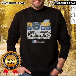 Alt Text: 2025 Milwaukee Brewers NLDS Champions sweatshirt, celebrating MLB National League Division Series victory.