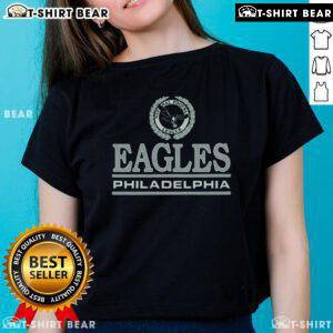 Good Philadelphia Eagles Crest Ladies Tee featuring the iconic Eagles logo, perfect for female fans of the NFL.