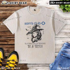 Good Sams Club Halloween washed t-shirt featuring 'In a world full of princesses, be a witch' design.