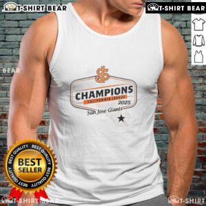 Good San Jose Giants California League 2025 tank top featuring team logo and vibrant colors for fans and supporters.