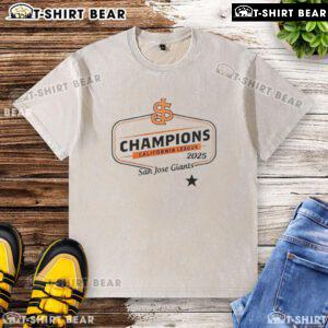 Good San Jose Giants California League 2025 washed t-shirt featuring vibrant team colors and logo, perfect for fans.