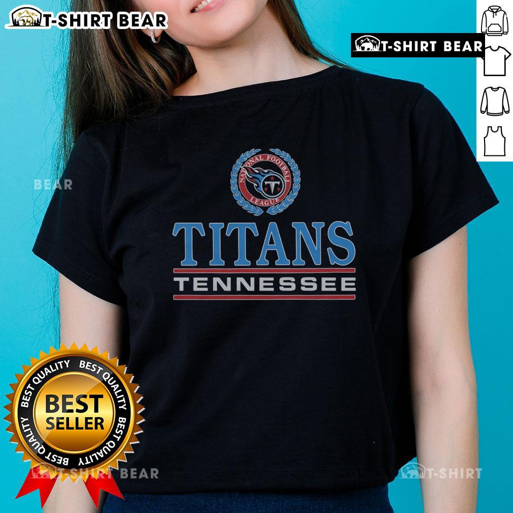 Good Tennessee Titans Crest Ladies Tee featuring team logo, ideal for fans showcasing team spirit and style.