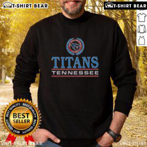Cozy Good Tennessee Titans Crest Sweatshirt featuring team logo, perfect for game day or casual wear.