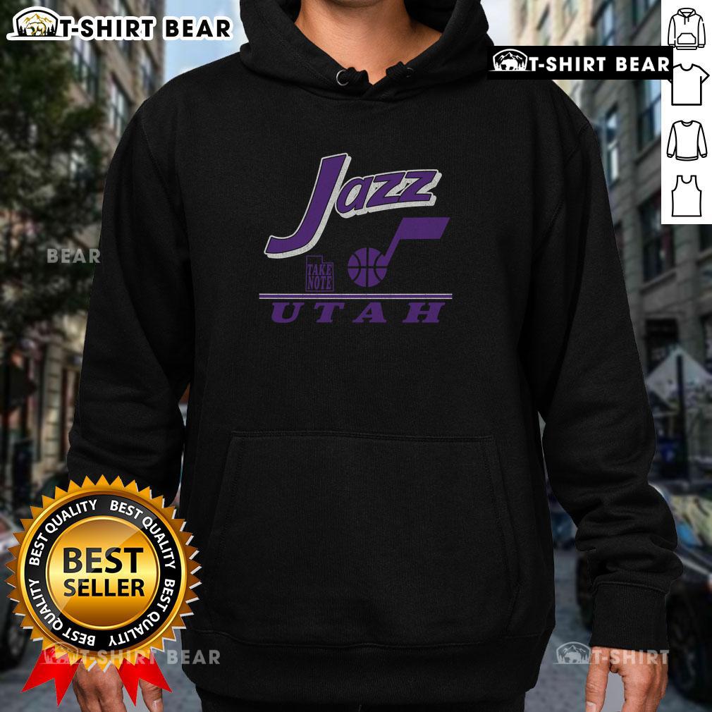 Vintage Utah Jazz Fly By hoodie showcasing retro design and team colors, perfect for fans and collectors.