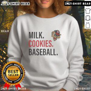 Alt Text: Happy Milk Cookies sweatshirt featuring Washington Wild Things baseball design, perfect for fans and cozy style.