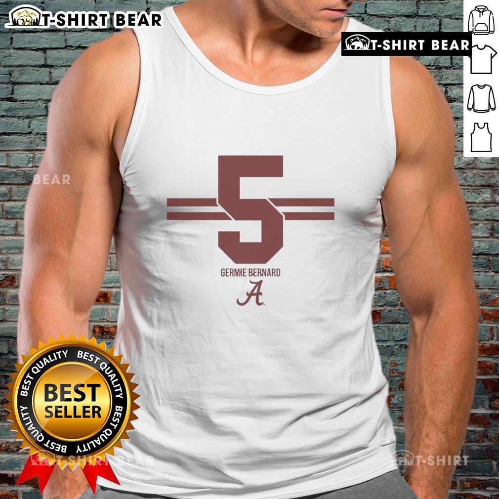 Hot Alabama Crimson Tide Football Germie Bernard 5 Stripe Tank Top for fans, perfect for game day and summer wear.