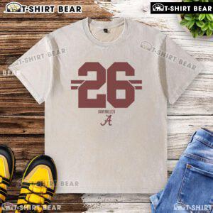 Hot Alabama Crimson Tide Football Jam Miller Stripe Washed T-Shirt showcasing team spirit in stylish design.