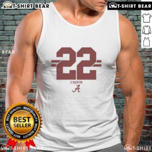 Alt Text: Hot Alabama Crimson Tide Football LT Overton 22 Stripe Tank Top featuring bold team colors and stylish design.