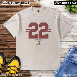 Hot Alabama Crimson Tide Football LT Overton 22 Stripe Washed T-Shirt featuring vibrant team colors and stylish design.