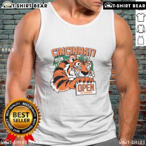 Hot Cincinnati Open in Orange 2025 tank top featuring vibrant design and comfortable fit for tennis fans.