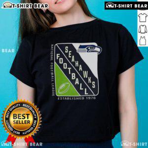 Hot Seattle Seahawks Ladies Tee, established 1976, perfect NFL fan apparel for game day and casual wear.