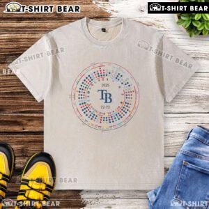 Hot Tampa Bay Rays baseball team results 2025 washed t-shirt featuring team logo and vibrant colors.