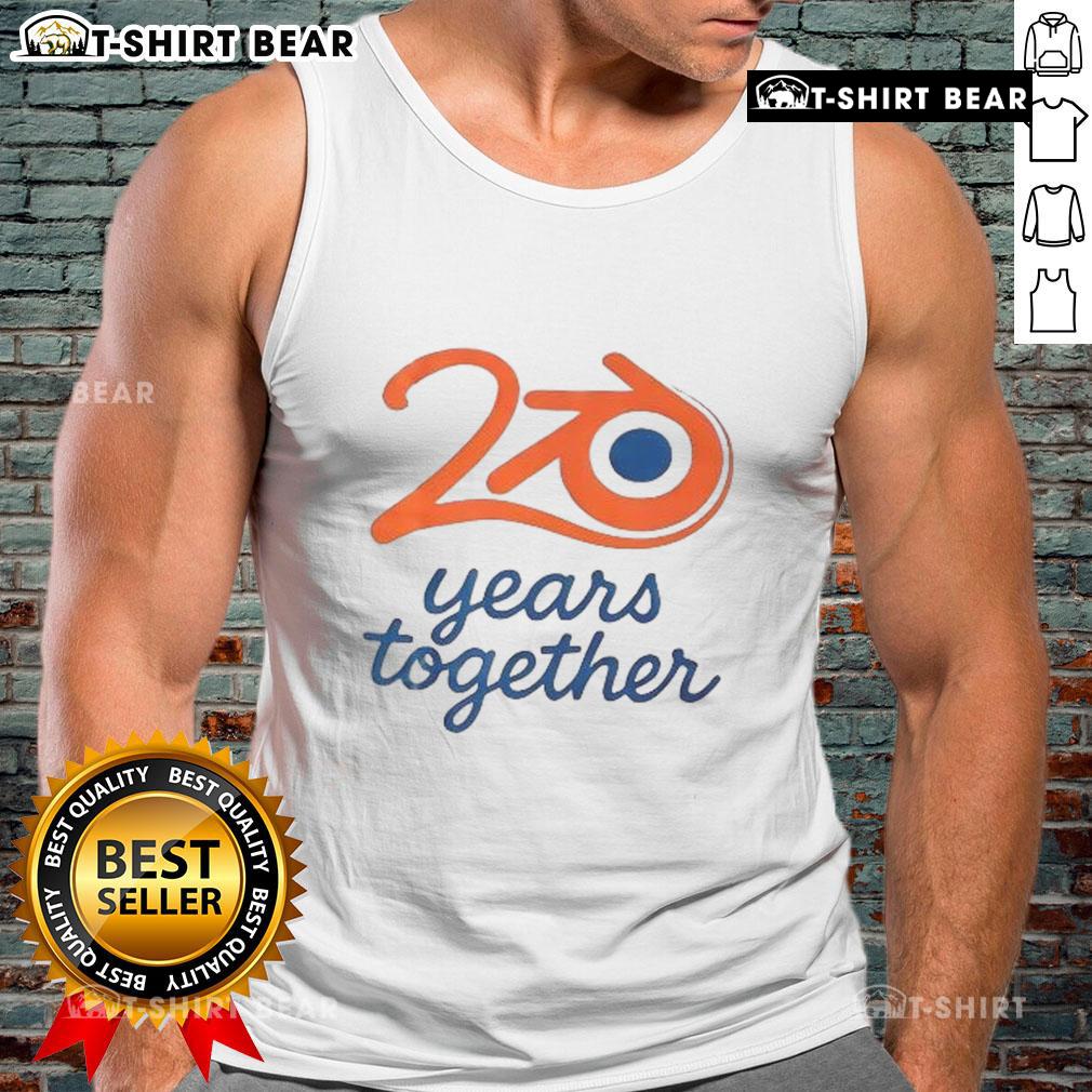 Nice Blender logo tank top celebrating 20 years together in vibrant design, perfect for fans of the Nice Blender community.