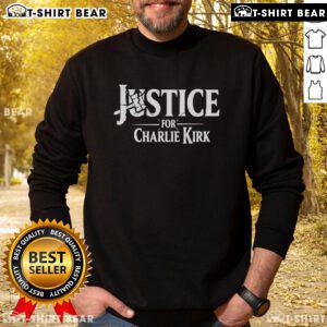 Nice Justice For Charlie Kirk 2025 Hammer Of Justice Sweatshirt in navy blue, featuring bold graphics and stylish design.
