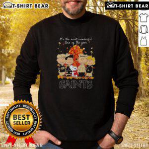 Nice-The-Peanuts-Character-New-Orleans-Saints-Its-The-Most-Wonderful-Time-Of-The-Year-Sweatshirt