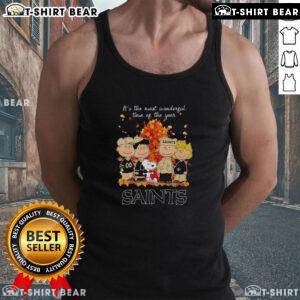 Nice-The-Peanuts-Character-New-Orleans-Saints-Its-The-Most-Wonderful-Time-Of-The-Year-Tank-Top