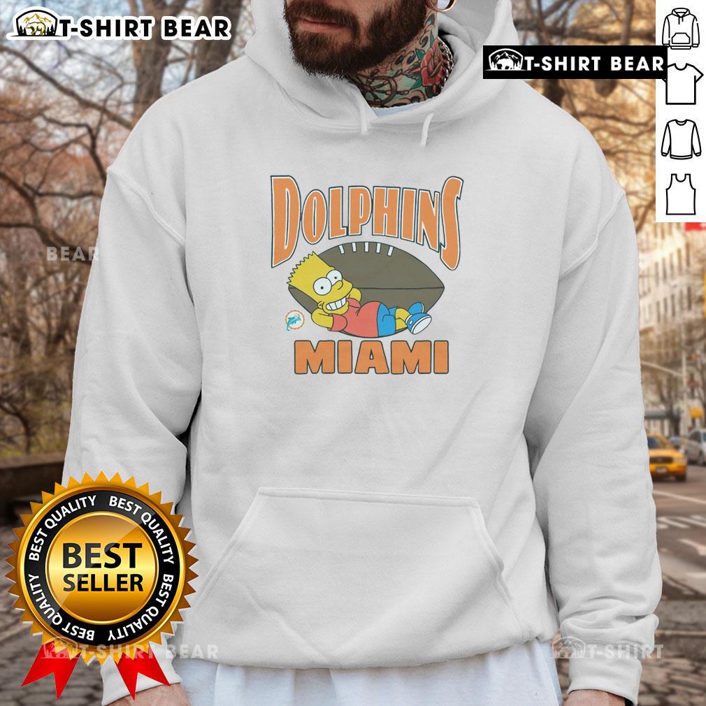 Nice The Simpsons Bart x Miami Dolphins hoodie featuring vibrant graphics and stylish design for fans.