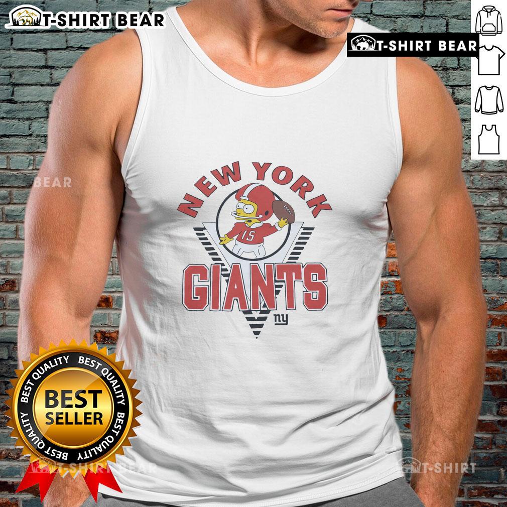 Bart Simpson wearing a New York Giants tank top in a vibrant design, showcasing a unique Nice The Simpsons style.