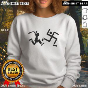 Official Antifa Is Coming For You Sweatshirt featuring bold text design in black and red on a cozy fabric background.