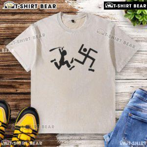 Official Antifa Is Coming For You washed t-shirt featuring bold graphic design and casual style for activism.