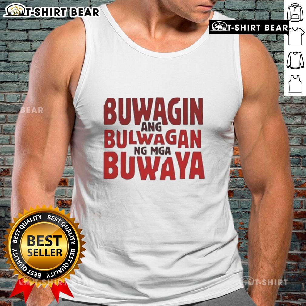 Alt Text: Official Buwagin Bulwagan Ang Ng Mga Buwaya tank top design featuring vibrant graphics and comfortable fit for casual wear.