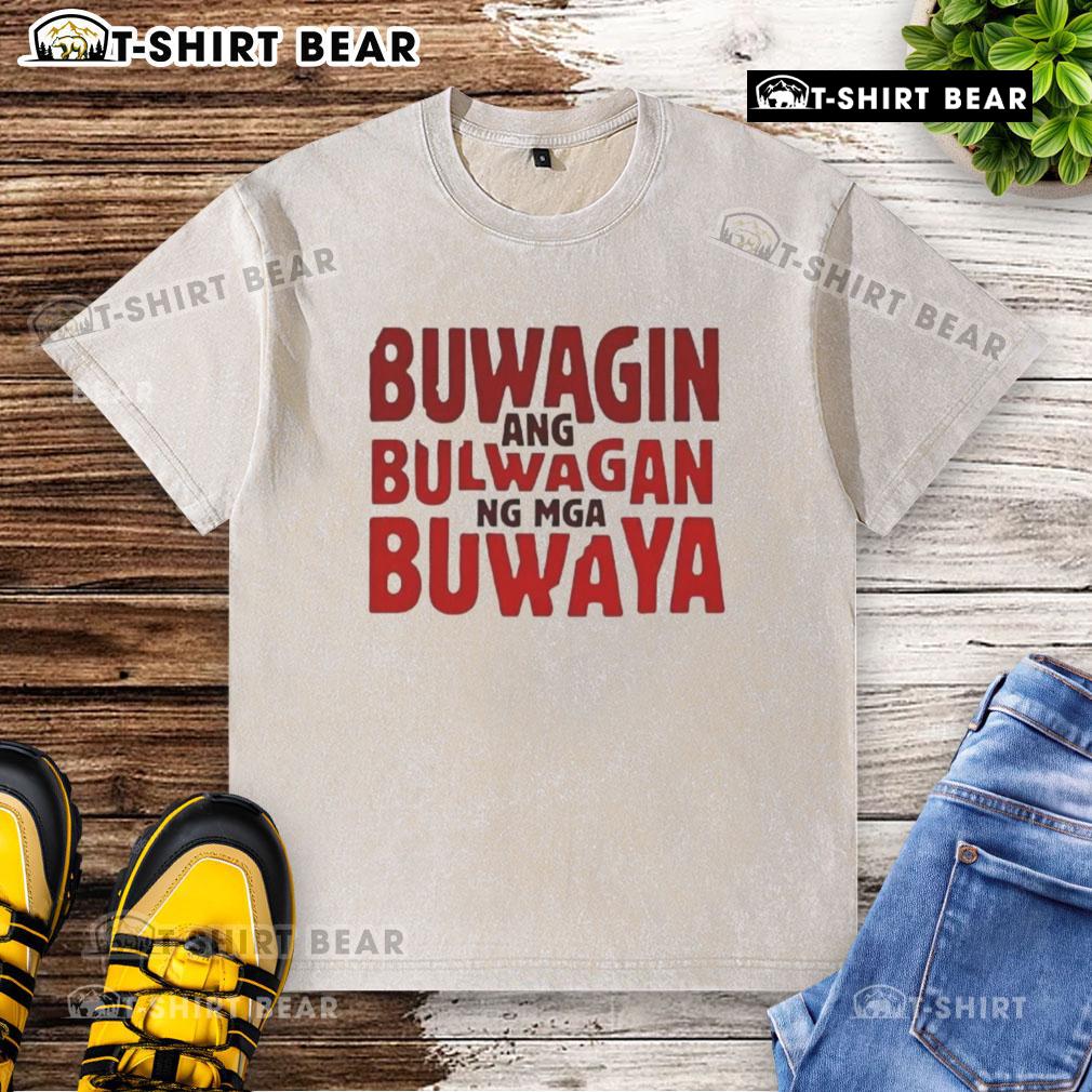 Official Buwagin Bulwagan Ang Ng Mga Buwaya washed t-shirt showcasing vibrant design and comfortable fit for casual wear.