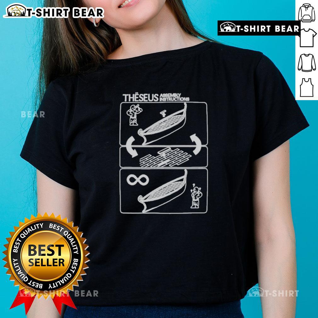 Alt Text: Official Distractible Theseus 2025 ladies tee featuring stylish design and comfortable fit for fans of the game.