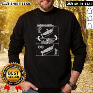 Alt Text: Official Distractible The Theseus 2025 Sweatshirt showcasing a trendy design in a cozy, casual fit. Perfect for fans!