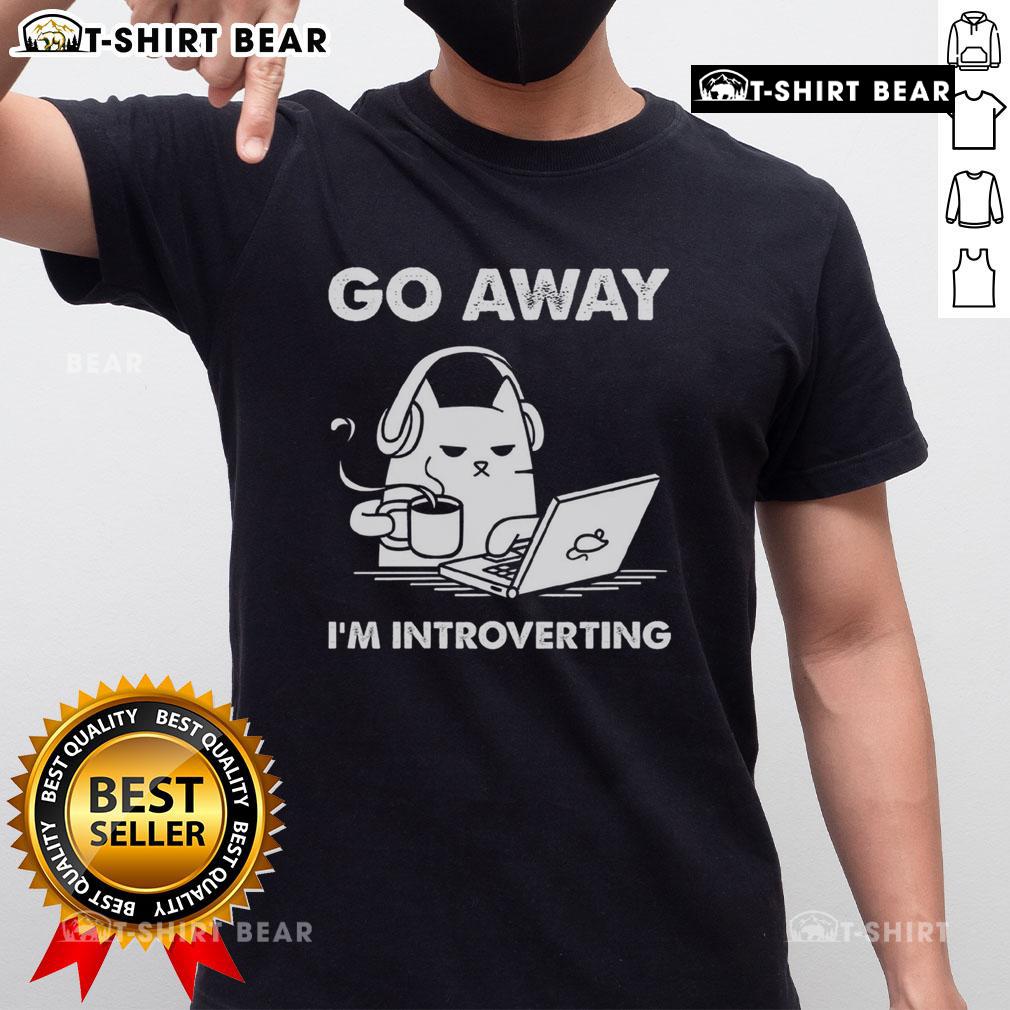 Official Go Away I'm Introverting T-Shirt featuring a humorous introvert design perfect for casual wear.