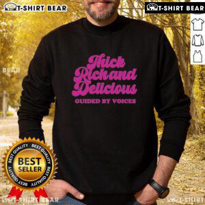 Official Guided By Voices Thick Rick and Delicious sweatshirt featuring vibrant design and cozy fit for fans.