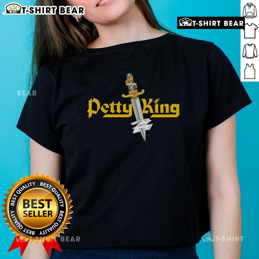 Official Petty King Knife Logo Ladies Tee featuring a stylish design and vibrant colors for knife enthusiasts.
