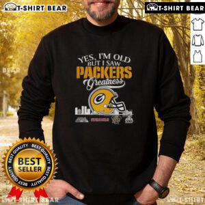 Green Bay Packers Super Bowl sweatshirt featuring skyline design, perfect for fans celebrating their team's greatness.