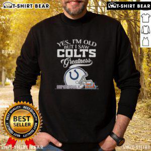 Official sweatshirt featuring Indianapolis Colts helmet and skyline, perfect for fans celebrating Colts greatness.