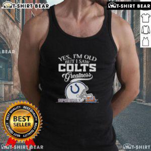 Indianapolis Colts Super Bowl helmet skyline tank top celebrating team greatness for old fans.