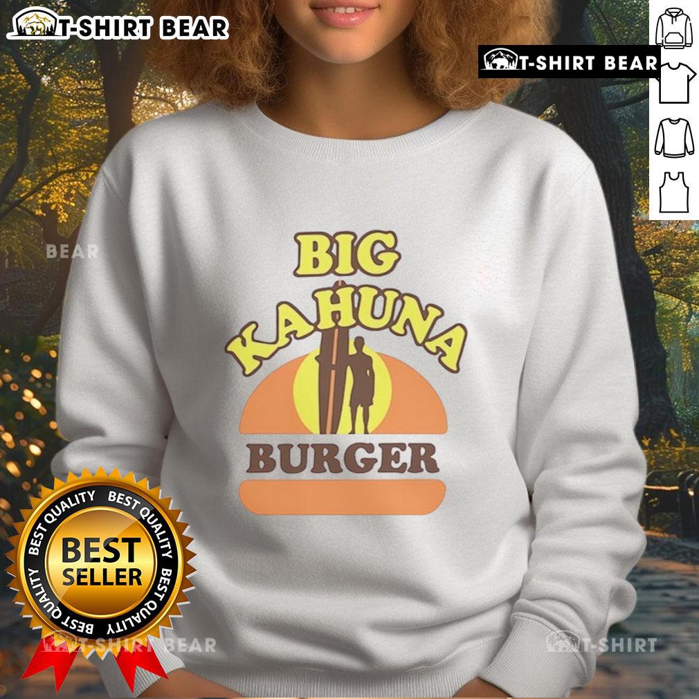 Original Big Kahuna Burger sweatshirt featuring bold logo and comfortable design, perfect for fans of the iconic burger.