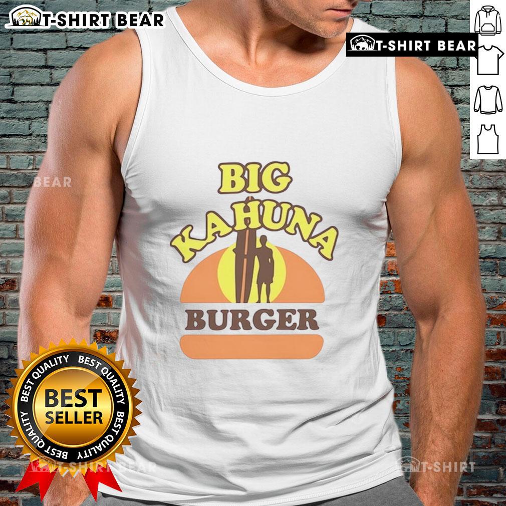 Original Big Kahuna Burger tank top featuring vibrant graphics and a relaxed fit, perfect for fans of Hawaiian cuisine.