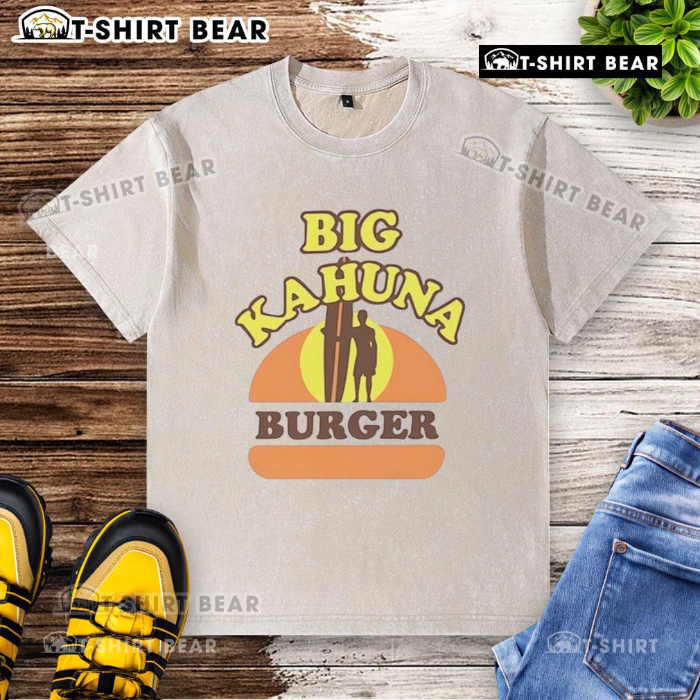 Original Big Kahuna Burger washed t-shirt featuring a vibrant design, perfect for casual wear and burger enthusiasts.