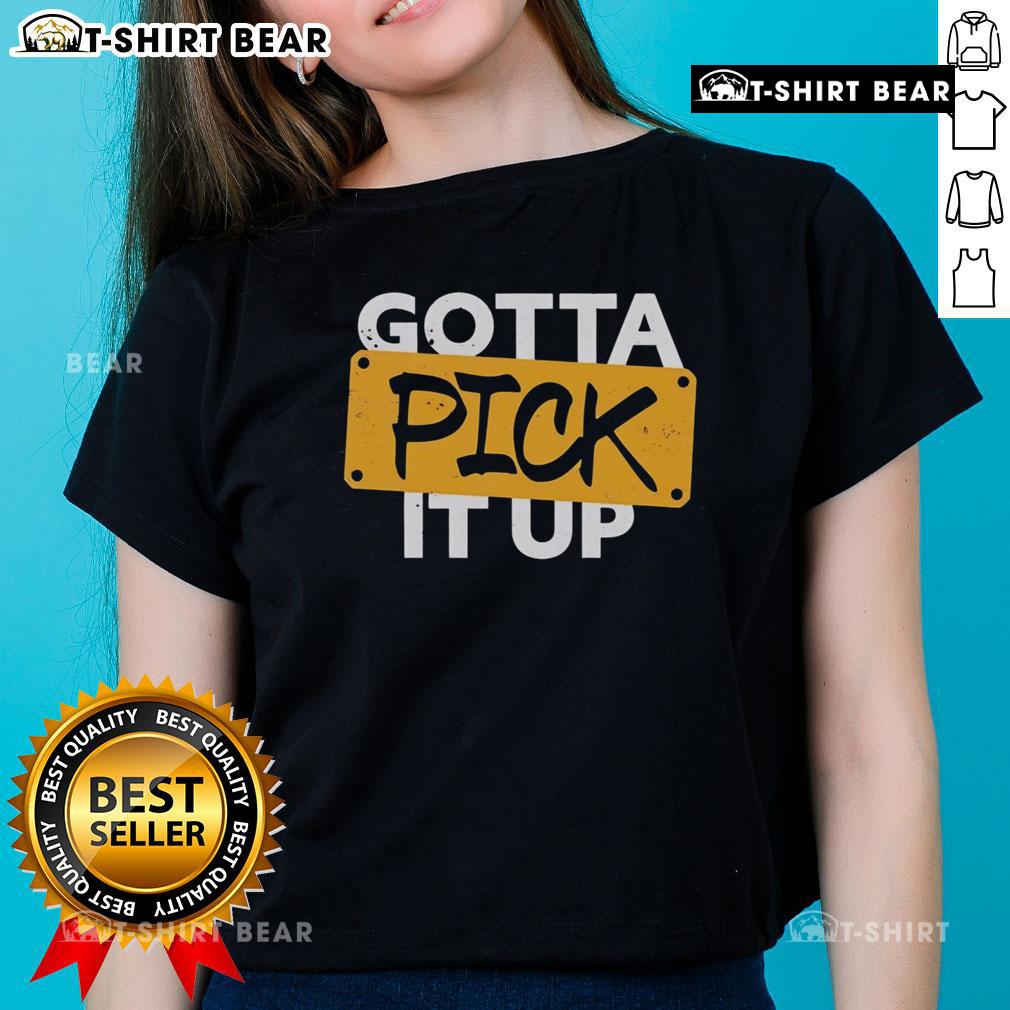 Original Gotta Pick It Up The Challenge Ladies Tee featuring a stylish design for women, perfect for casual wear.
