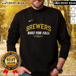 Original Milwaukee Brewers sweatshirt for Fall 2025 MLB postseason featuring Nike logo, perfect for fans and collectors.