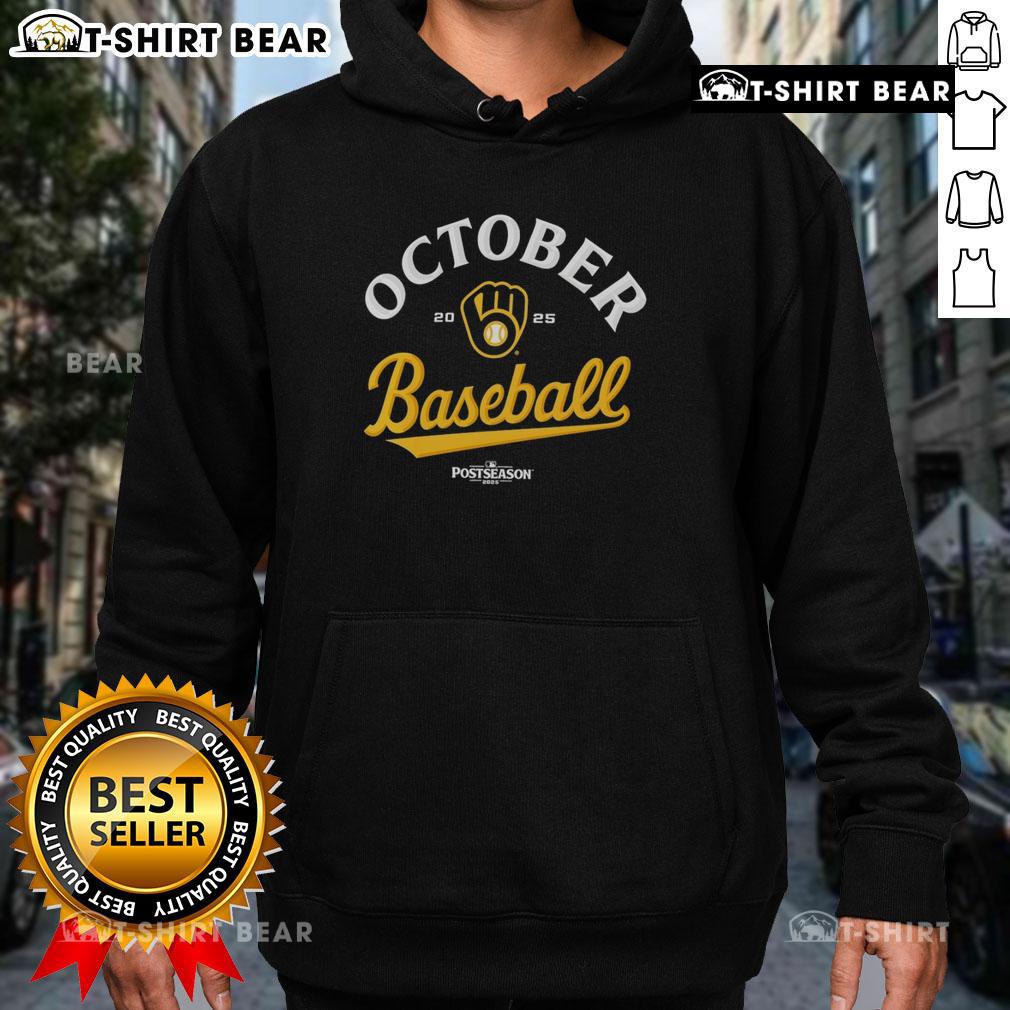 Milwaukee Brewers 2025 MLB Postseason hoodie featuring original design, perfect for baseball fans and cooler weather.