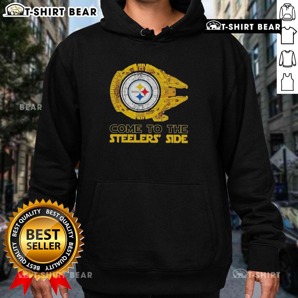 Stylish hoodie featuring a Pretty Pittsburgh Steelers Star Wars design, perfect for fans supporting the Steelers side.