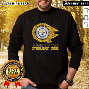 Stylish Pittsburgh Steelers Star Wars sweatshirt featuring a unique design, perfect for fans combining sports and sci-fi.
