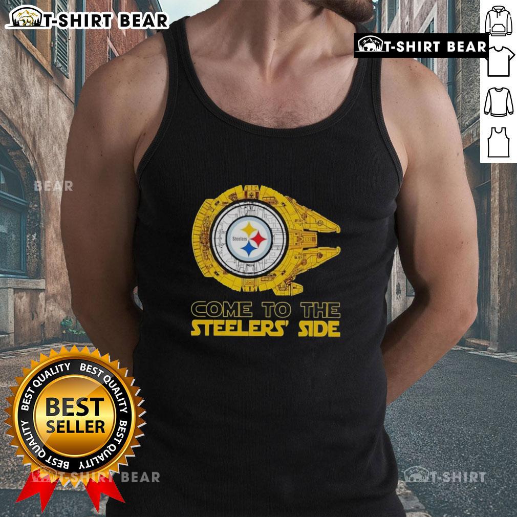 Alt Text: Pretty Pittsburgh Steelers Star Wars design tank top showcasing a unique blend of fandom and team spirit.