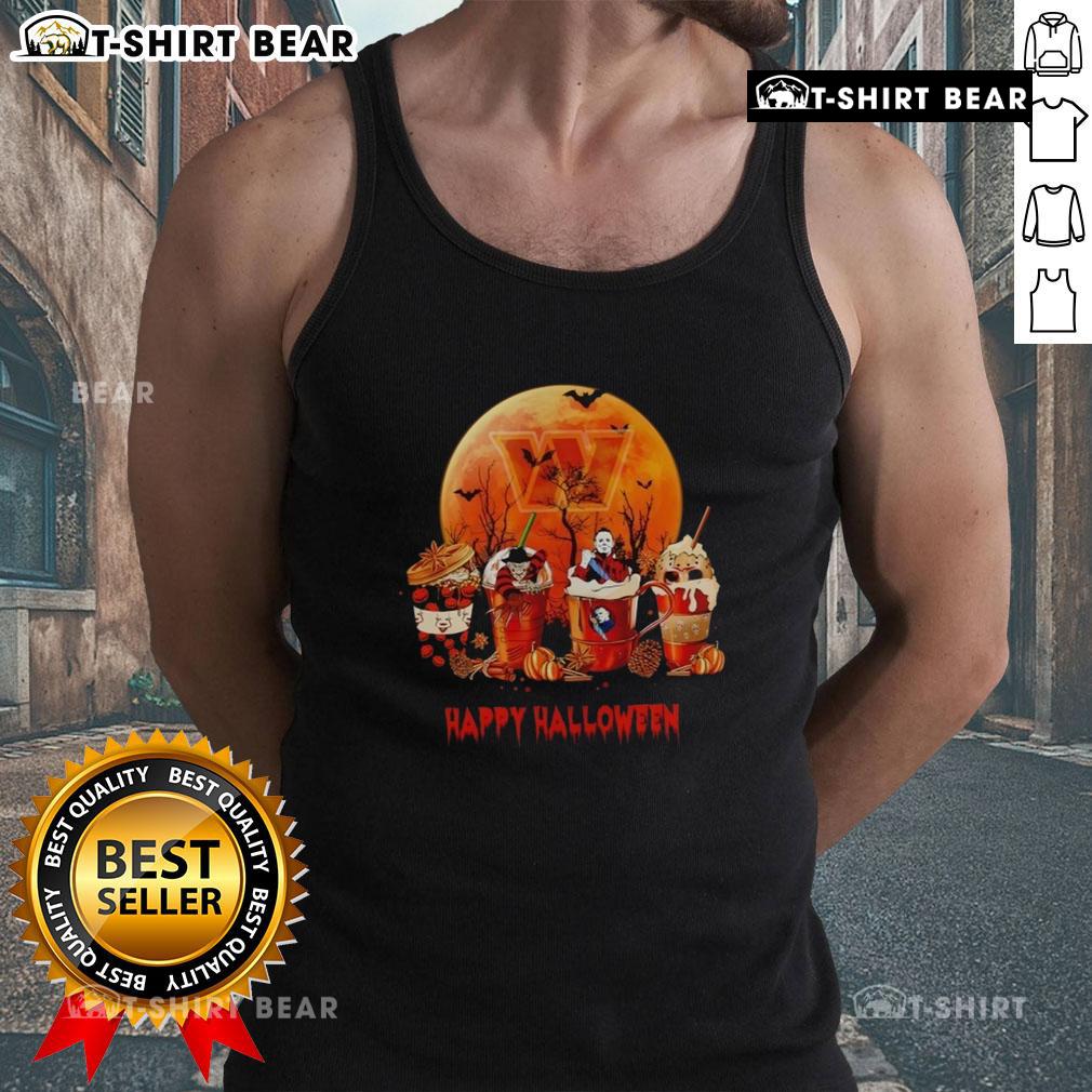 Pretty Washington Commanders Happy Halloween NFL tank top featuring festive design and team colors for fans.