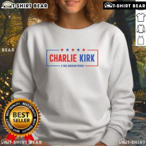 Top Charlie Kirk American Patriot Hero Sweatshirt featuring bold graphics and patriotic colors for proud supporters.